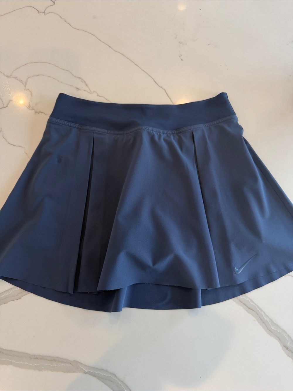 Nike Women's Navy Blue Pleated Tennis Skirt - built in ball pocket & shorts